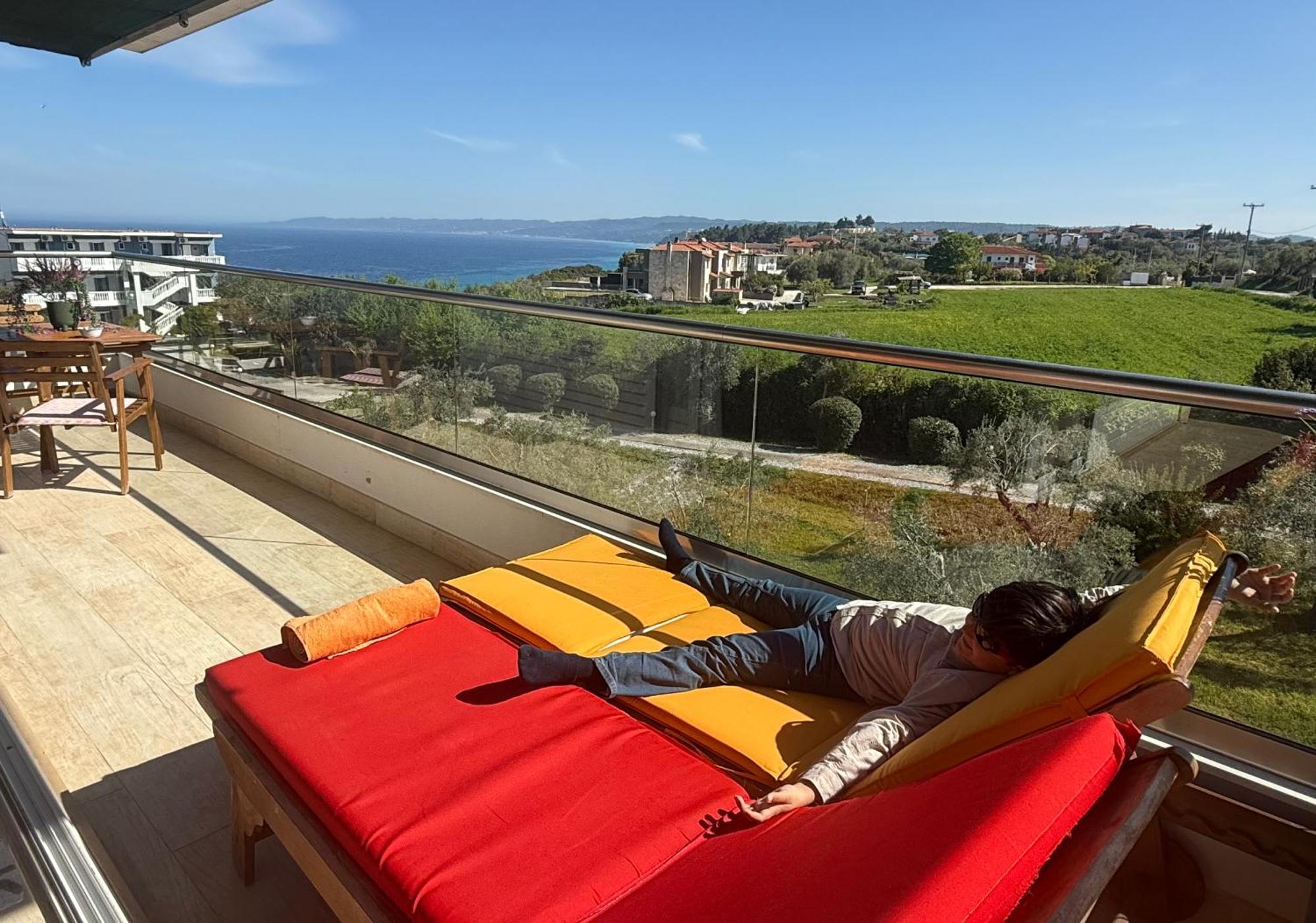 Villa Evita , Penthouse, 53M2 ,Athytos 450M From The Beach アフィトス エクステリア 写真